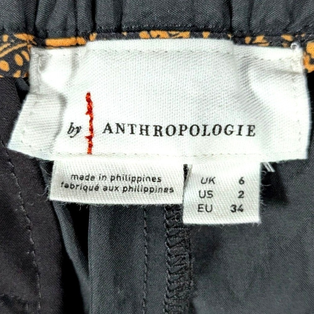 By Anthropologie Pleated Long Shorts Black High Rise Modal Size 2 - Picture 4 of 16